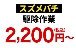 スズメバチ駆除作業2,200円